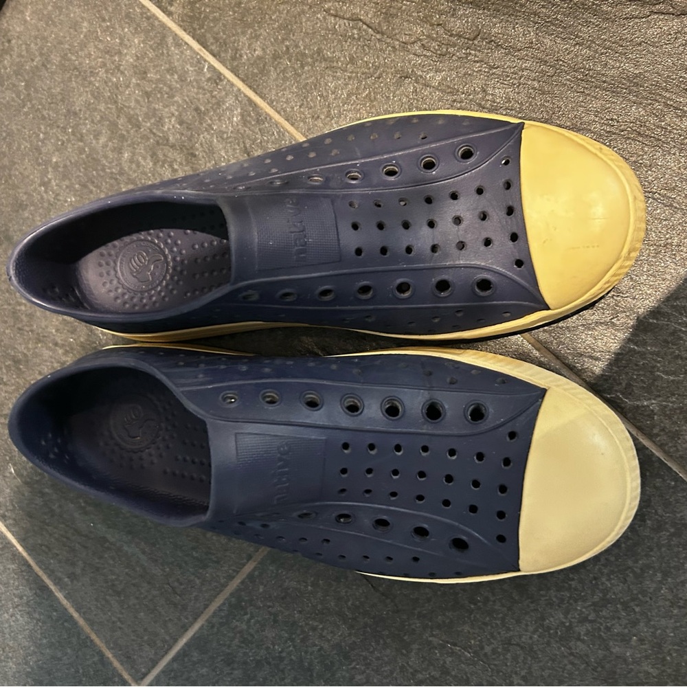 Navy and Yellow Men's Shoes